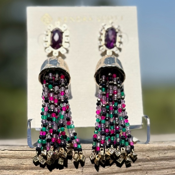 Kendra Scott Decker Tassel Earrings • Retired Amethyst Mix • HTF Designer - Picture 6 of 6